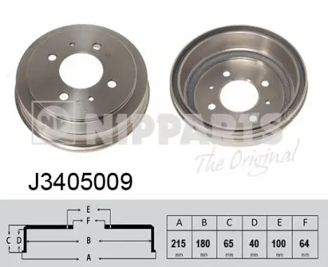 Handler.Part Brake drum NIPPARTS J3405009 1