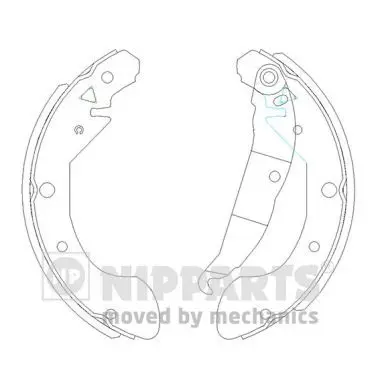 Handler.Part Brake shoe set NIPPARTS J3500908 1