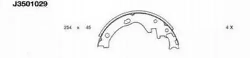 Handler.Part Brake shoe set NIPPARTS J3501029 1