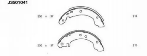 Handler.Part Brake shoe set NIPPARTS J3501041 1