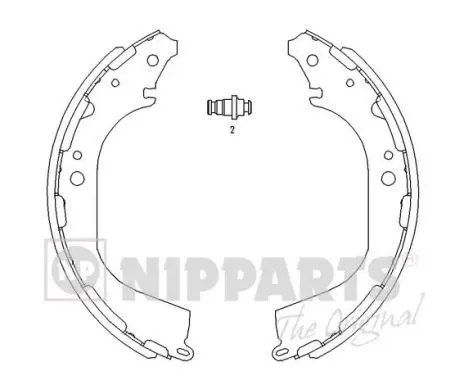 Handler.Part Brake shoe set NIPPARTS J3501045 1