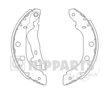 Handler.Part Brake shoe set NIPPARTS J3501051 1