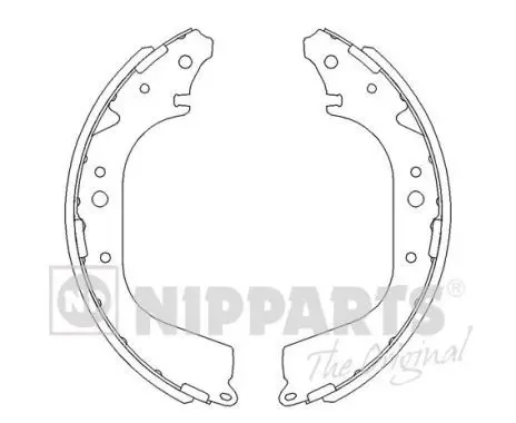 Handler.Part Brake shoe set NIPPARTS J3502005 1