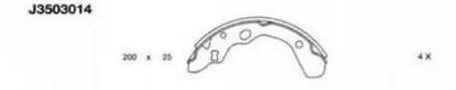 Handler.Part Brake shoe set NIPPARTS J3503014 1