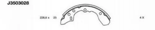 Handler.Part Brake shoe set NIPPARTS J3503028 1