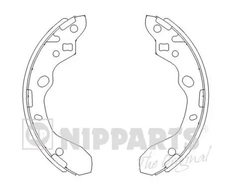 Handler.Part Brake shoe set NIPPARTS J3503037 1