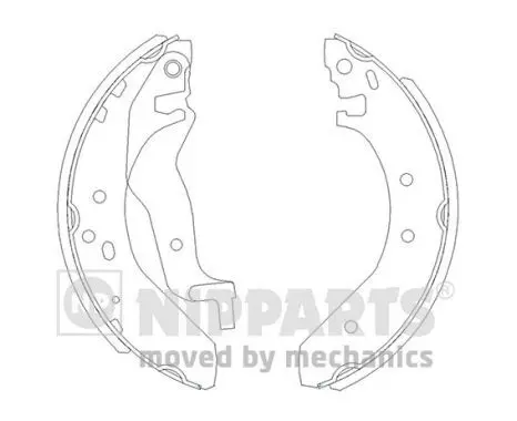 Handler.Part Brake shoe set NIPPARTS J3504015 1