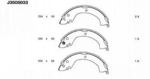 Handler.Part Brake shoe set NIPPARTS J3505033 1