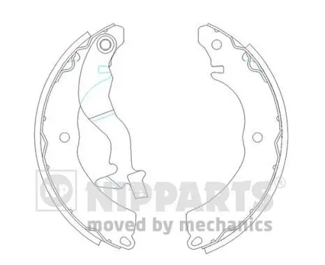 Handler.Part Brake shoe set NIPPARTS J3505038 1