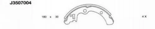 Handler.Part Brake shoe set NIPPARTS J3507004 1