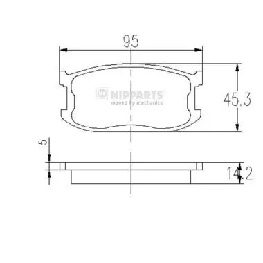 Handler.Part Brake pad set, disc brake NIPPARTS J3603016 1