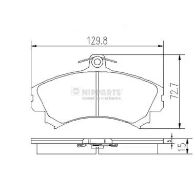 Handler.Part Brake pad set, disc brake NIPPARTS J3605036 1