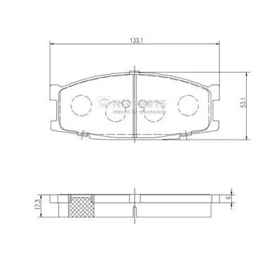 Handler.Part Brake pad set, disc brake NIPPARTS J3605045 1