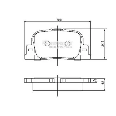 Handler.Part Brake pad set, disc brake NIPPARTS J3612032 1