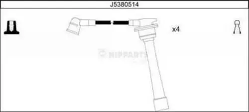 Handler.Part Ignition cable kit NIPPARTS J5380514 1