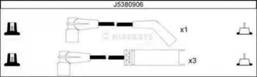 Handler.Part Ignition cable kit NIPPARTS J5380906 1