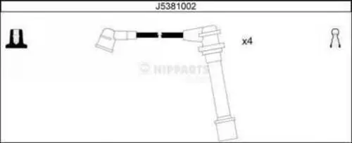 Handler.Part Ignition cable kit NIPPARTS J5381002 1