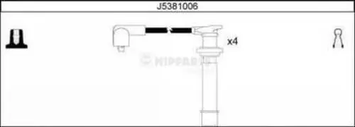 Handler.Part Ignition cable kit NIPPARTS J5381006 1