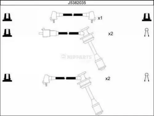 Handler.Part Ignition cable kit NIPPARTS J5382035 1