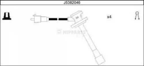 Handler.Part Ignition cable kit NIPPARTS J5382046 1