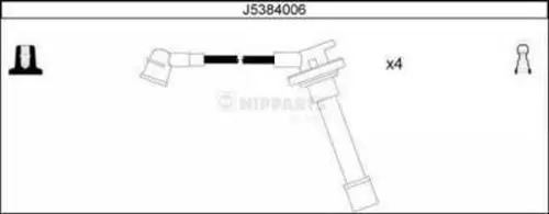 Handler.Part Ignition cable kit NIPPARTS J5384006 1