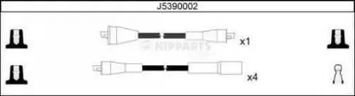 Handler.Part Ignition cable kit NIPPARTS J5390002 1