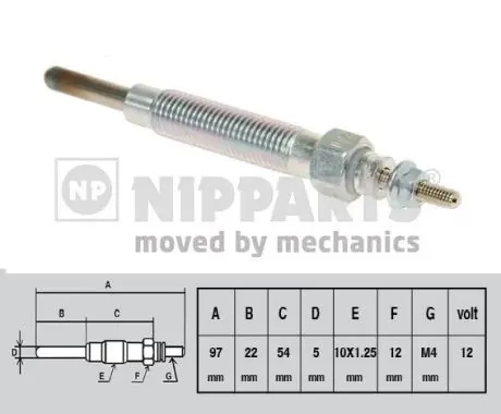 Handler.Part Glow plug NIPPARTS J5710500 1