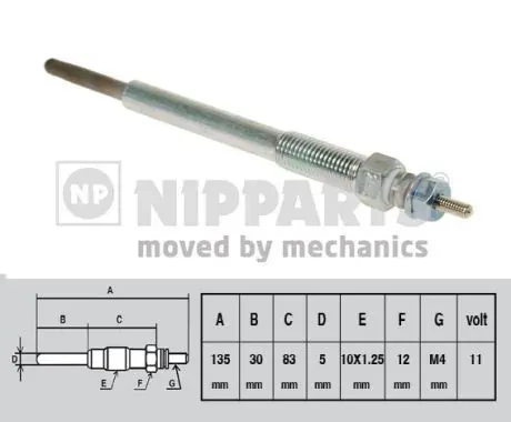 Handler.Part Glow plug NIPPARTS J5710502 1