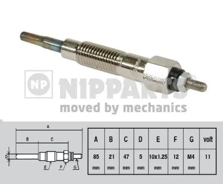 Handler.Part Glow plug NIPPARTS J5711025 1