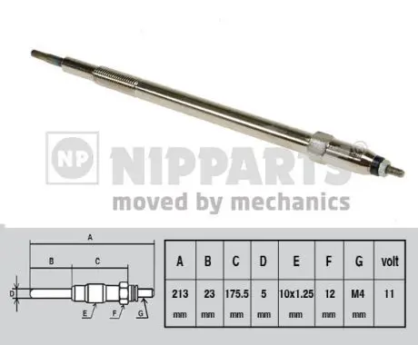 Handler.Part Glow plug NIPPARTS J5711027 1