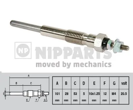 Handler.Part Glow plug NIPPARTS J5712002 1