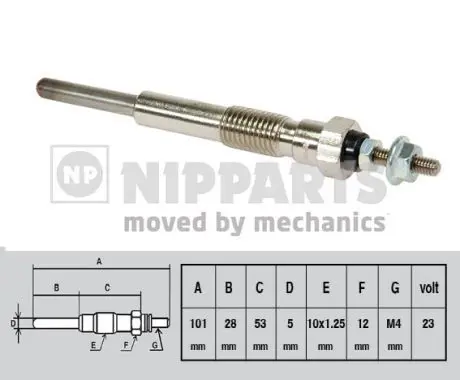 Handler.Part Glow plug NIPPARTS J5712012 1