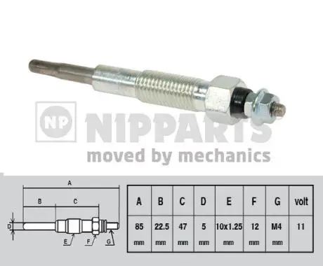 Handler.Part Glow plug NIPPARTS J5713008 1