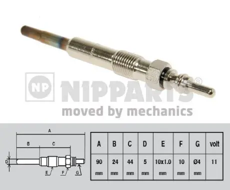 Handler.Part Glow plug NIPPARTS J5715014 1