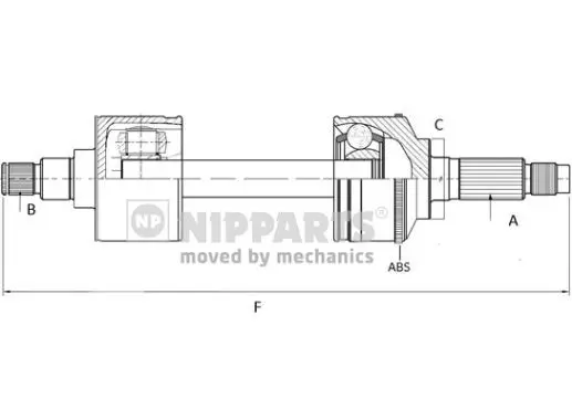 Handler.Part Drive shaft NIPPARTS N2810300 1