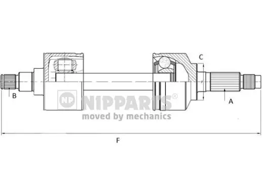 Handler.Part Drive shaft NIPPARTS N2815000 1