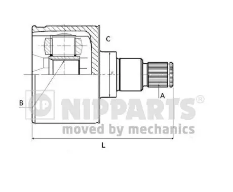 Handler.Part Joint kit, drive shaft NIPPARTS N2830504 1