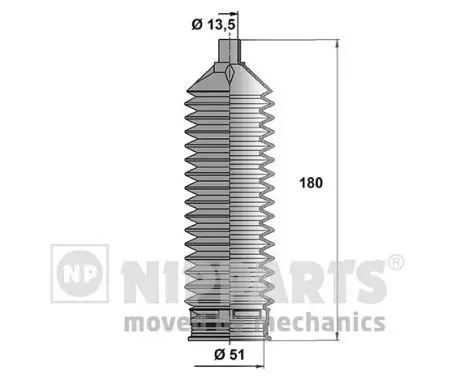 Handler.Part Bellow set, steering NIPPARTS N2840509 1