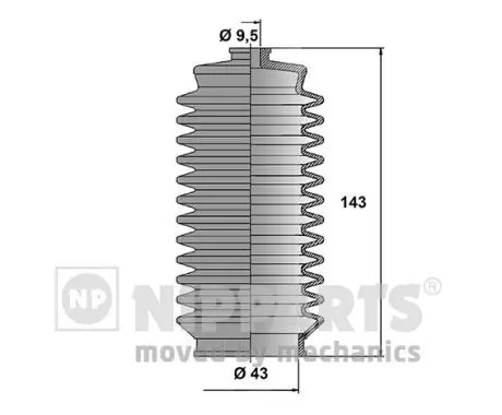 Handler.Part Bellow set, steering NIPPARTS N2842031 1