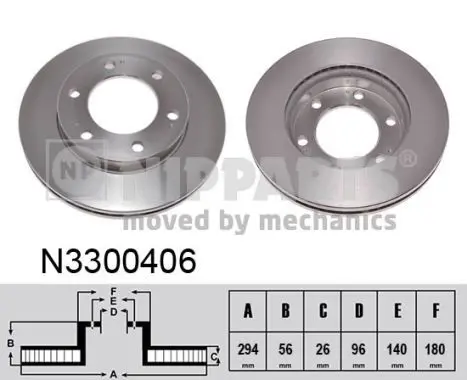 Handler.Part Brake disc NIPPARTS N3300406 1