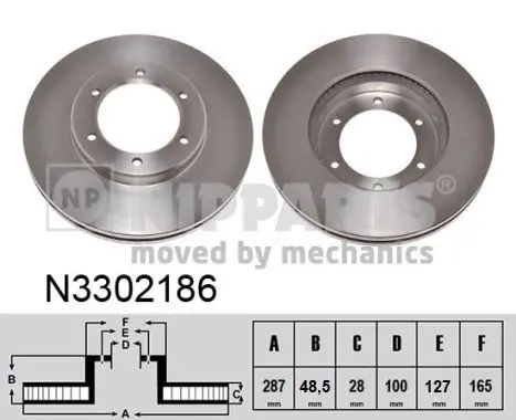 Handler.Part Brake disc NIPPARTS N3302186 1