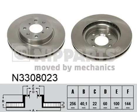 Handler.Part Brake disc NIPPARTS N3308023 1