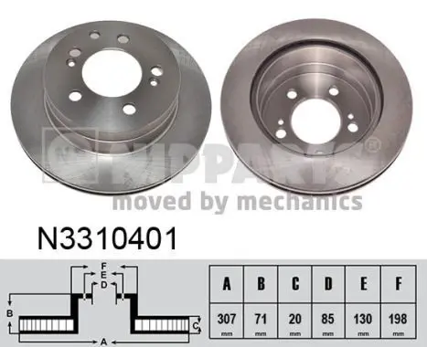 Handler.Part Brake disc NIPPARTS N3310401 1