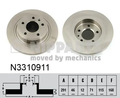 Handler.Part Brake disc NIPPARTS N3310911 1