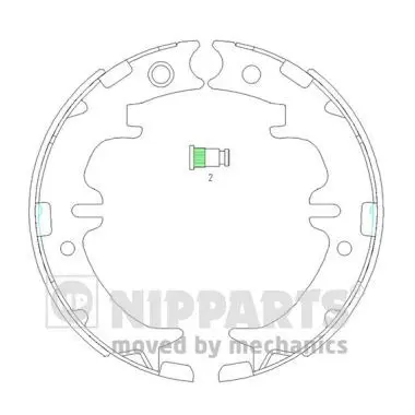 Handler.Part Brake shoe set, parking brake NIPPARTS N3502083 1