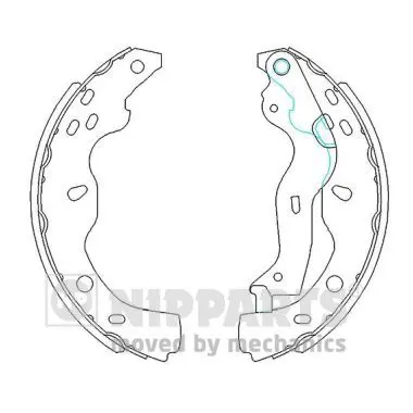 Handler.Part Brake shoe set NIPPARTS N3508029 1