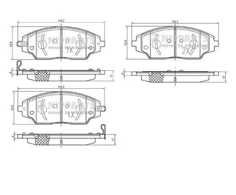 Handler.Part Brake pad set, disc brake NIPPARTS N3600918 1