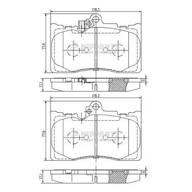 Handler.Part Brake pad set, disc brake NIPPARTS N3602134 1