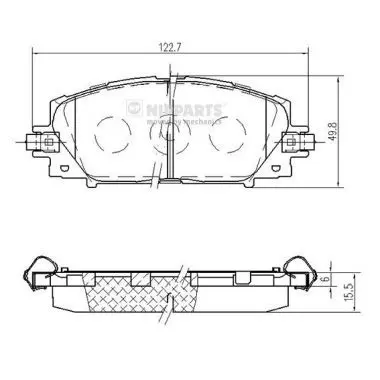 Handler.Part Brake pad set, disc brake NIPPARTS N3602148 1