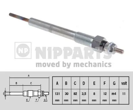 Handler.Part Glow plug NIPPARTS N5710505 1